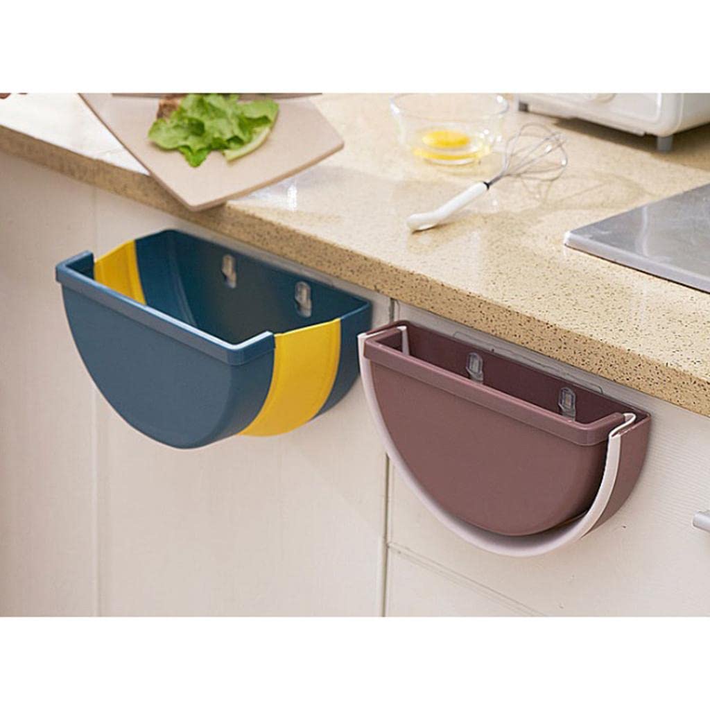 Wall Mounted Hanging Trash Can With Adhesive Hook