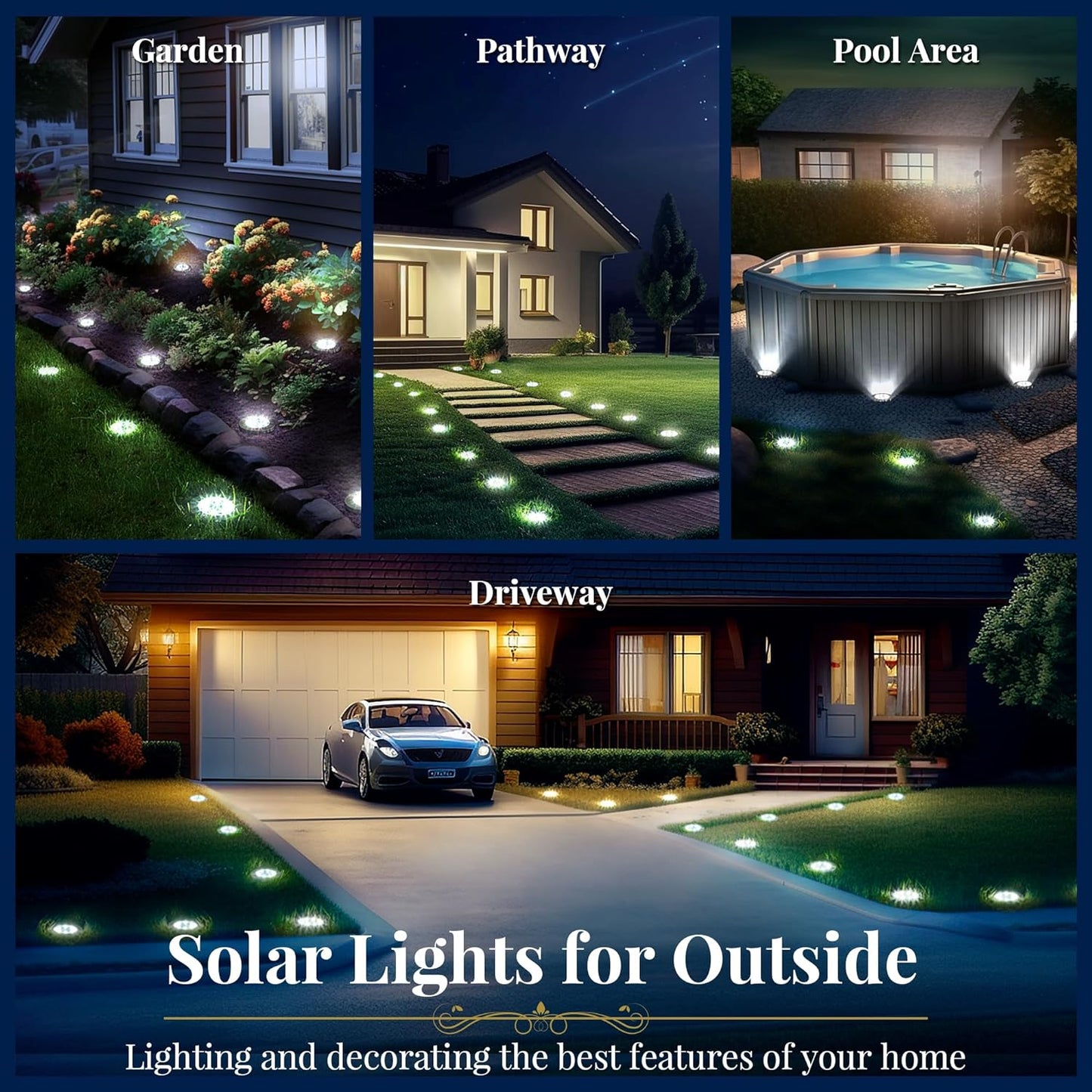 Solar Powered Outdoor Ground Lights